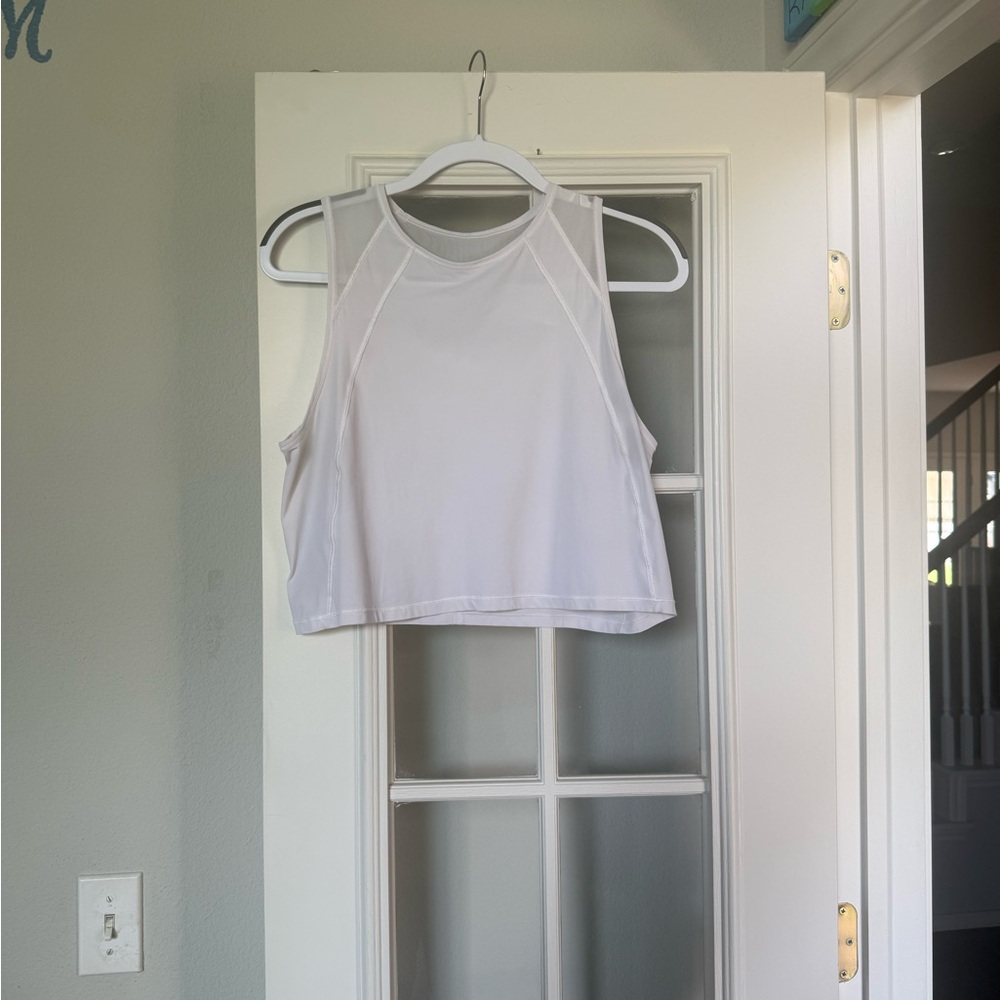 Lululemon Athletica White Crop Top